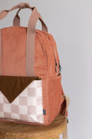 Pink corduroy insulated backpack for school or daycare, NZ or Australia 