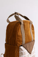 Mustard corduroy insulated backpack for school or daycare, nz or Australia 