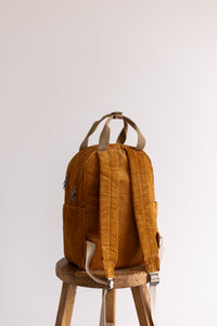Mustard corduroy insulated backpack for school or daycare, NZ or Australia 